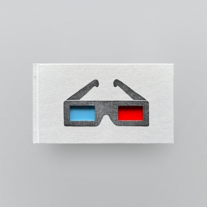 cuaderno de tapa dura "gafas 3d" hojas en blanco / blanco / 15 x 8,5 cm :: imagen 1