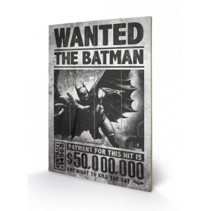 póster de madera batman arkham origins "wanted" / 40 x 59 cm :: imagen 1