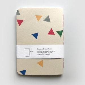 cuaderno de tapa blanda (cosido visto) "fiesta" / beige y gris / 10 x 14 cm :: imagen 7
