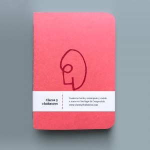 cuaderno de tapa blanda (cosido visto) "un 6 y un 4 la cara de tu retrato" hojas en blanco / rojo / 10 x 14 cm :: imagen 10