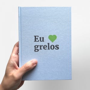 cuaderno de tapa dura "eu ♥ grelos" hojas en blanco / azul claro / 15 x 21 cm :: imagen 6