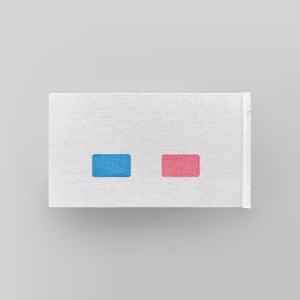 cuaderno de tapa dura "gafas 3d" hojas en blanco / blanco / 15 x 8,5 cm :: imagen 2