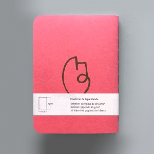 cuaderno de tapa blanda (cosido visto) "un 6 y un 4 la cara de tu retrato" hojas en blanco / rojo / 10 x 14 cm :: imagen 11