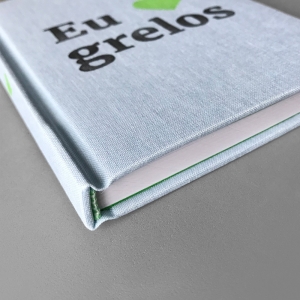 cuaderno de tapa dura "eu ♥ grelos" hojas en blanco / azul claro / 11 x 15 cm :: imagen 7