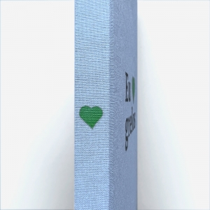cuaderno de tapa dura "eu ♥ grelos" hojas en blanco / azul claro / 15 x 21 cm :: imagen 7