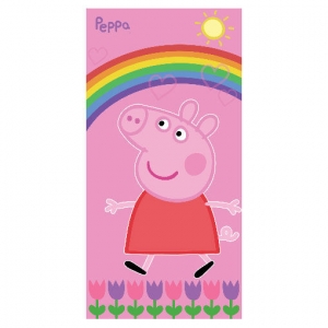 toalla de playa peppa pig "arco iris" :: imagen 1