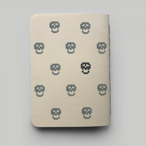 cuaderno de tapa blanda (cosido visto) "calaveras" / beige / 10 x 14 cm :: imagen 2