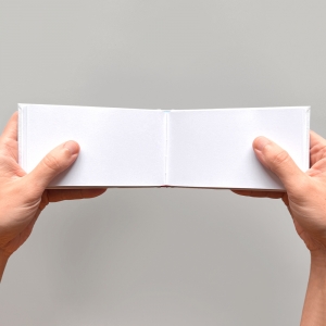 cuaderno de tapa dura "gafas 3d" hojas en blanco / blanco / 15 x 8,5 cm :: imagen 4