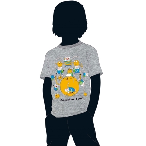 camiseta para niño - hora de aventuras "finn y jake - grey" / Talla 4 :: imagen 1