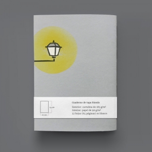 cuaderno de tapa blanda (cosido visto) "farola" hojas en blanco / gris claro / 10 x 14 cm :: imagen 10