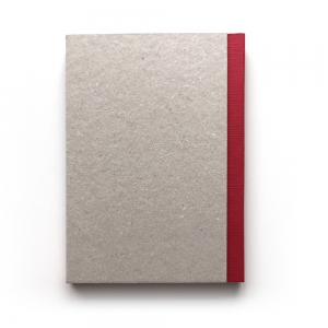 cuaderno "cartón visto" hojas en blanco / gris y rojo / 10 x 14 cm :: imagen 2