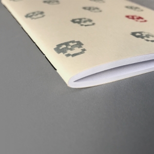 cuaderno de tapa blanda (cosido visto) "calaveras" / beige / 10 x 14 cm :: imagen 5