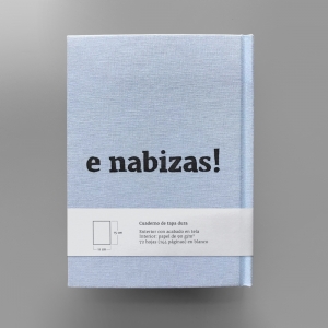 cuaderno de tapa dura "eu ♥ grelos" hojas en blanco / azul claro / 11 x 15 cm :: imagen 11