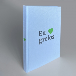 cuaderno de tapa dura "eu ♥ grelos" hojas en blanco / azul claro / 15 x 21 cm :: imagen 11