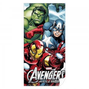 toalla de playa los vengadores "hulk, capitán américa y iron man" :: imagen 1