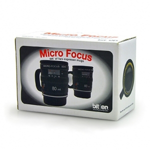 set de 2 tazas espresso en forma de objetivo "micro focus" :: imagen 4