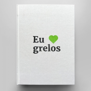 cuaderno de tapa dura "eu ♥ grelos" hojas en blanco / blanco / 15 x 21 cm :: imagen 1