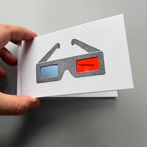cuaderno de tapa dura "gafas 3d" hojas en blanco / blanco / 15 x 8,5 cm :: imagen 9