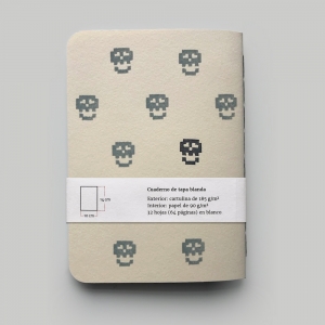 cuaderno de tapa blanda (cosido visto) "calaveras" / beige / 10 x 14 cm :: imagen 8