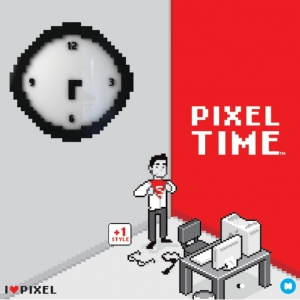 reloj de pared "pixel time" :: imagen 2