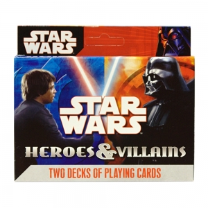 set de 2 barajas de cartas de póquer star wars "heroes & villains" :: imagen 1