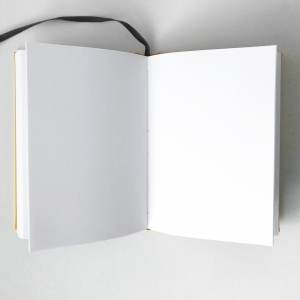 cuaderno de tapa dura "amarillo y gris" hojas en blanco / 11 x 15 cm :: imagen 4