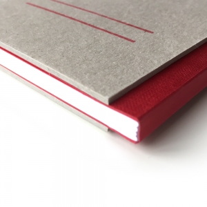 cuaderno "cartón visto" hojas en blanco / gris y rojo / 10 x 14 cm :: imagen 7