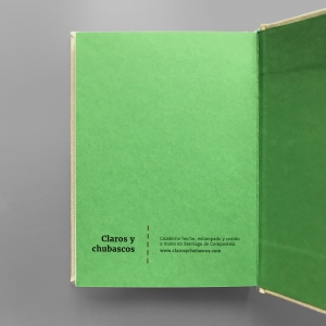 cuaderno de tapa dura "eu ♥ grelos" hojas en blanco / crema / 11 x 15 cm :: imagen 5