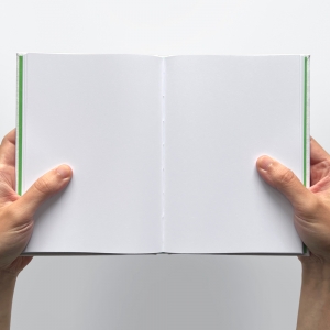 cuaderno de tapa dura "eu ♥ grelos" hojas en blanco / blanco / 15 x 21 cm :: imagen 4