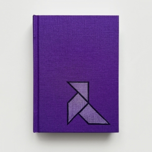 cuaderno de tapa dura "pajarita" hojas en blanco / morado / 11 x 15 cm :: imagen 1