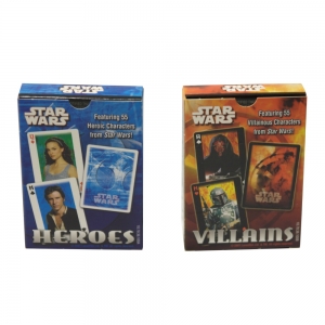 set de 2 barajas de cartas de póquer star wars "heroes & villains" :: imagen 3