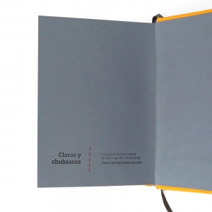 cuaderno de tapa dura "amarillo y gris" hojas en blanco / 11 x 15 cm :: imagen 5