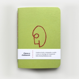 cuaderno de tapa blanda (cosido visto) "un 6 y un 4 la cara de tu retrato" hojas en blanco / verde / 10 x 14 cm :: imagen 10