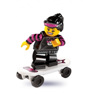 lego minifiguras serie 6 - patinadora de skate :: imagen 1