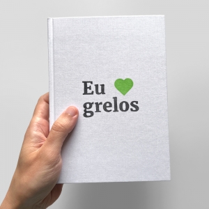 cuaderno de tapa dura "eu ♥ grelos" hojas en blanco / blanco / 15 x 21 cm :: imagen 6