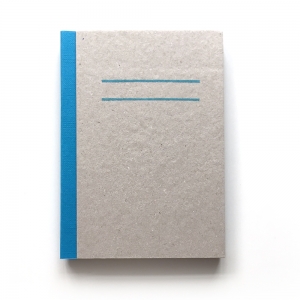 cuaderno "cartón visto" hojas en blanco / gris y azul / 10 x 14 cm :: imagen 1