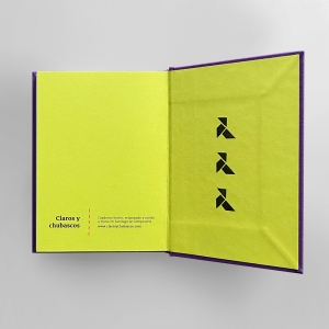 cuaderno de tapa dura "pajarita" hojas en blanco / morado / 11 x 15 cm :: imagen 5
