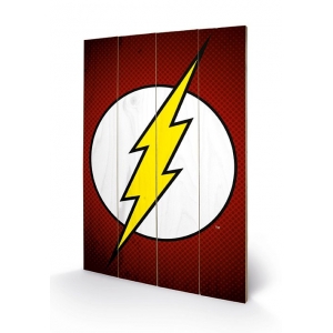 póster de madera dc comics "the flash symbol" / 40 x 59 cm :: imagen 1