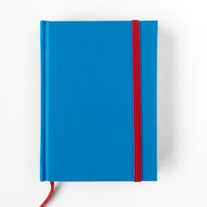 cuaderno de tapa dura "azul y rojo" hojas en blanco / 11 x 15 cm :: imagen 1