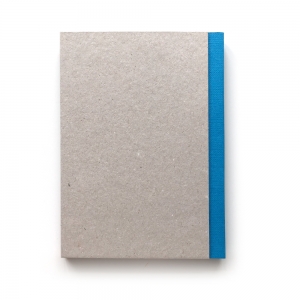 cuaderno "cartón visto" hojas en blanco / gris y azul / 10 x 14 cm :: imagen 2