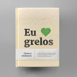 cuaderno de tapa dura "eu ♥ grelos" hojas en blanco / crema / 11 x 15 cm :: imagen 10