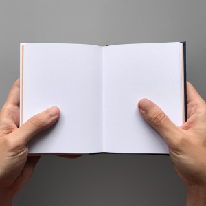 cuaderno de tapa dura "un 6 y un 4 la cara de tu retrato" hojas en blanco / azul / 11 x 15 cm :: imagen 4