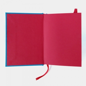 cuaderno de tapa dura "azul y rojo" hojas en blanco / 11 x 15 cm :: imagen 3