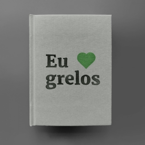 cuaderno de tapa dura "eu ♥ grelos" hojas en blanco / gris / 11 x 15 cm :: imagen 1