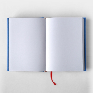 cuaderno de tapa dura "azul y rojo" hojas en blanco / 11 x 15 cm :: imagen 4