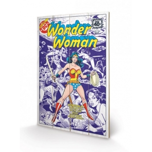 póster de madera dc comics "wonder woman - body snatcher from space" / 40 x 59 cm :: imagen 1