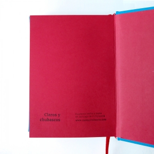 cuaderno de tapa dura "azul y rojo" hojas en blanco / 11 x 15 cm :: imagen 5