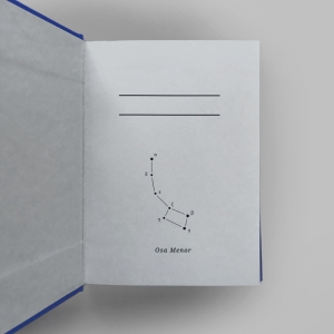 cuaderno de tapa dura "constelación osa menor" hojas en blanco / azul oscuro / 11 x 15 cm :: imagen 3