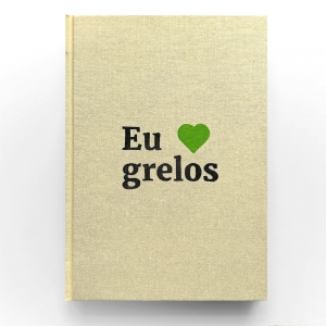 cuaderno de tapa dura "eu ♥ grelos" hojas en blanco / crema / 15 x 21 cm :: imagen 1