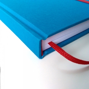 cuaderno de tapa dura "azul y rojo" hojas en blanco / 11 x 15 cm :: imagen 6